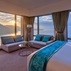 Guest rooms feature unobstructed sea views. 